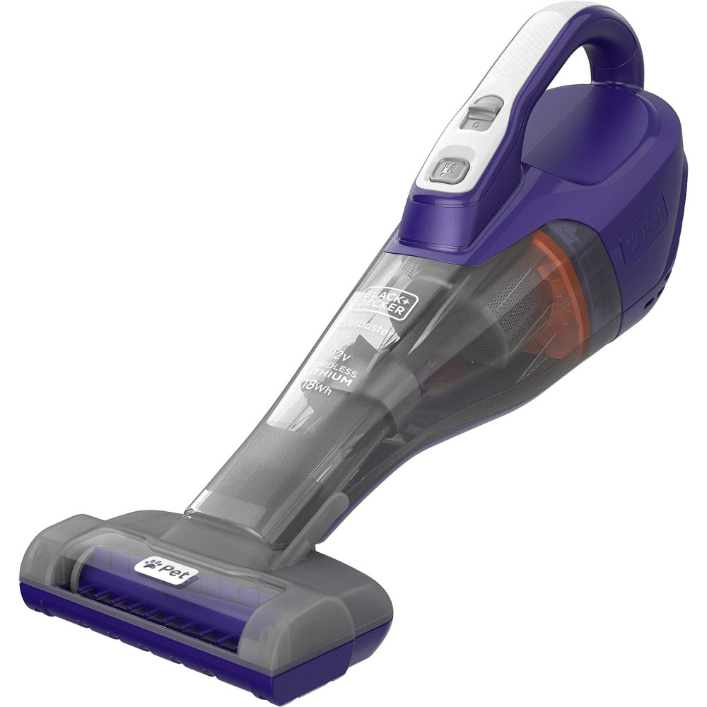 BLACK+DECKER DVB315JP-QW, DVB315JP-QW Ruční vysavač pro domácí mazlíčky 12V 1,5Ah a příslušenství, Blu Cobalt, 24 W, 400 ml