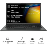 ASUS Vivobook GO E1504FA B0BS42ZY63, notebook 15,6" Antiglare, 60Hz, AMD Ryzen™ 5 7520U, RAM 8GB, 512GB SSD PCIE, Windows 11 Hom