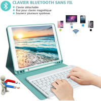 Bluetooth klávesnice KBCASE pro iPad Case 7 8 9. generace, francouzský AZERTY, kryt klávesnice pro iPad 10.2-A2602/A2604