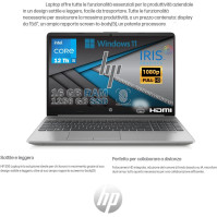 HP 250 G9, přenosný počítač NOTEBOOK, STŘÍBRNÝ, i5-1235U, RAM 16 GB DDR4, SSD M2 1256 GB, Displej 15,6" FHD, Win 11 Pro, PODSVÍC