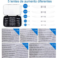 Lupa s osvětlením Profesionální brýle pro modeláře - 5 výměnných čoček 1.0X, 1.5X, 2.0X, 2.5X, 3.5X
