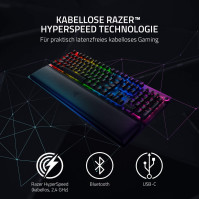 Bezdrátová mechanická herní klávesnice Razer BlackWidow V3 Pro s žlutými spínači US