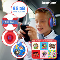 PowerLocus Dětská sluchátka Angry Birds Edition, Bezdrátová dětská sluchátka, 85dB omezení hlasitosti, Skládací bluetooth sl.