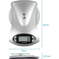 Digitální kuchyňská váha Salter 1069 SVDR – elektronická, vhodná do myčky, miska 1,8 l, hodiny váhy 4 v 1, stopky, čidlo