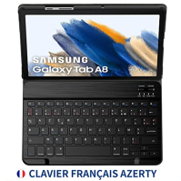 EasyAcc obal na Samsung Galaxy Tab A8 2022/2021 SM-X200/X205/X207 s klávesnicí, AZERTY francouzská Bluetooth klávesnice odnímate