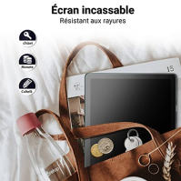 EasyAcc obal na Samsung Galaxy Tab A8 2022/2021 SM-X200/X205/X207 s klávesnicí, AZERTY francouzská Bluetooth klávesnice odnímate