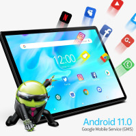 VASOUN M30 10palcový tablet s Androidem 11, 3 GB RAM, 64 GB úložiště, čtyřjádrový procesor 1.6 GHz, rozšiřitelný na 512 GB