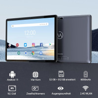 VASOUN M30 10palcový tablet s Androidem 11, 3 GB RAM, 64 GB úložiště, čtyřjádrový procesor 1.6 GHz, rozšiřitelný na 512 GB