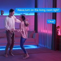 LUXONIC Alexa LED páska 30m, Chytré RGB LED pásky Alexa LED světelný řetězec, Aplikace řízená synchronizace hudby