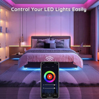 LUXONIC Alexa LED páska 30m, Chytré RGB LED pásky Alexa LED světelný řetězec, Aplikace řízená synchronizace hudby