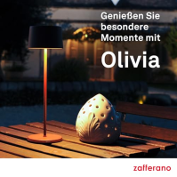 Zafferano, lampa Olivia Pro, Přenosná a dobíjecí stolní lampa s dotykovým ovládáním, Vhodná do obývacího pokoje i pro venkovní p