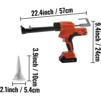 VEVOR Sausage Caulking Gun – Elektrická tmelovací pistole 10-uncová, hliníkový válec 300 ml