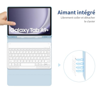 Pouzdro s klávesnicí EasyAcc kompatibilní s tabletem Samsung Galaxy Tab А9+ 2023 SM-X210/X215/X216 11" s ochrannou fólií, franco