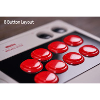 8Bitdo Arcade Stick pro Switch & Windows, Arcade Fight Stick s bezdrátovým Bluetooth, 2.4G přijímačem a kabelovým připojením