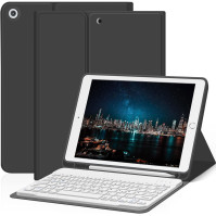 ZOYU Case s klávesnicí pro iPad 9. generace 2021/iPad 8. generace 2020/iPad 7. generace 2019 - Pouzdro s klávesnicí BT