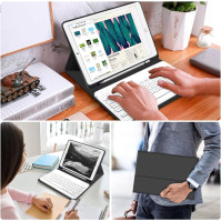 ZOYU Case s klávesnicí pro iPad 9. generace 2021/iPad 8. generace 2020/iPad 7. generace 2019 - Pouzdro s klávesnicí BT