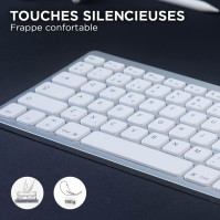 Bluestork Bezdrátová Bluetooth klávesnice pro MacBook Pro, MacBook Air, iPad, iPhone - Mini klávesnice Mac v francouzské AZERTY