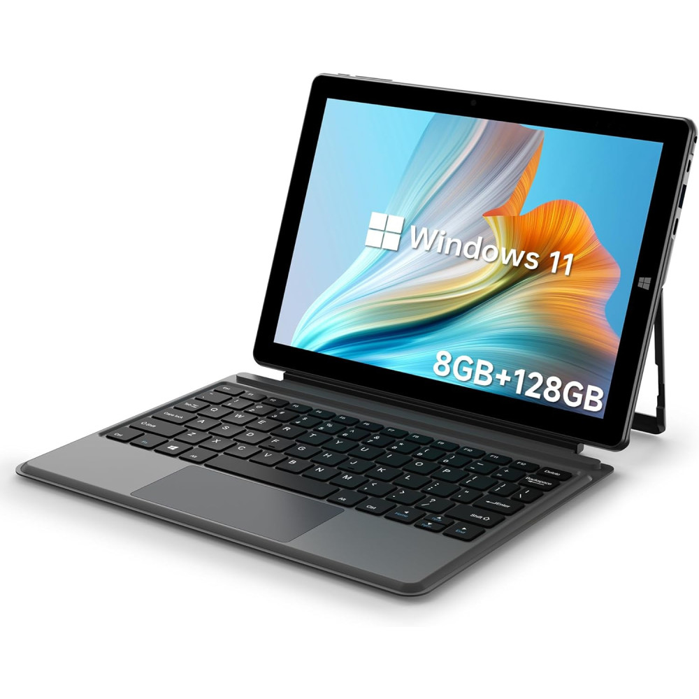 2 v 1 tabletový počítač ALLDOCUBE s klávesnicí Windows 11, 10,5palcový tabletový laptop Celeron N4120, 8 GB RAM, 128 GB