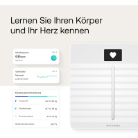 Withings Body Cardio- Wi-Fi Chytrá Váha s měřením tělesného složení a srdečního rytmu, bílá