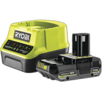 RYOBI 18 V ONE+ bezdrátový ventilátor RF18-1C20GZL (kompaktní a přenosný ventilátor pro vnitřní i venkovní použití