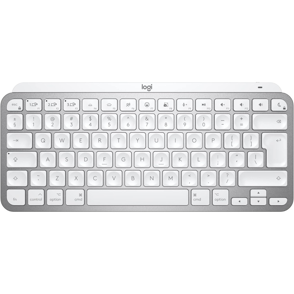 Bezdrátová klávesnice Logitech MX Keys Mini pro Mac, minimalistická bezdrátová klávesnice s Bluetooth, podsvícenými klávesami