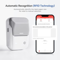NIIMBOT B1 Label Maker s 1 rolí pásky, 2palcová přenosná tiskárna štítků Bluetooth, 20-50mm tisková velikost termálního štítkova