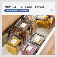 NIIMBOT B1 Label Maker s 1 rolí pásky, 2palcová přenosná tiskárna štítků Bluetooth, 20-50mm tisková velikost termálního štítkova