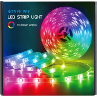 Bonve Pet LED Strip10m(2Ã-5m), RGB LED pásek, LED světelný řetěz měnící barvy s 16 miliony barev, ovládání pomocí aplikace, hude