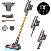 HOMPANY Cordless Vacuum Cleaner with Brush - Bezdrátový vysavač s kartáčem, výkon 500W/40KPA, doba provozu 60 minut, kapacita 1,