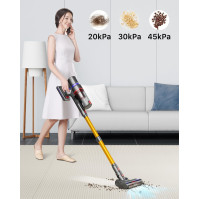 HOMPANY Cordless Vacuum Cleaner with Brush - Bezdrátový vysavač s kartáčem, výkon 500W/40KPA, doba provozu 60 minut, kapacita 1,