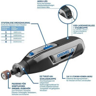 Dremel Lite 7760 Akumulátorový multifunkční nářadí 3.6V, Sada s 15 příslušenstvími, Variabilní otáčky 8.000-25.000 ot./m