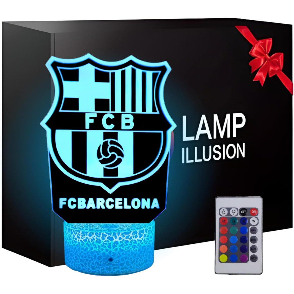 Nocles lampa BARCELONA dětské dárky pro fotbalové fanoušky lampa fotbal personalizovaná lampa Barça emblém