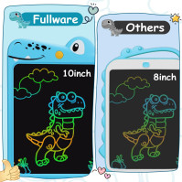 Fullware LCD psací deska pro děti, 10palcová kreslící deska Magic Board Dinosaur Unicorn Toy, narozeninové vánoční dárky