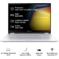 ASUS Vivobook Flip S14 TP3402VA B0BRZRYHJJ, Notebook v hliníku 14" lesklý dotykový displej, Intel Core 13. generace i5-1335U, RA