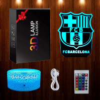 Nocles lampa BARCELONA dětské dárky pro fotbalové fanoušky lampa fotbal personalizovaná lampa Barça emblém