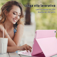 Lielax Pouzdro na iPad 10. generace 10.9“2022, Italiano QWERTY Odpojitelná Bluetooth klávesnice, Tenké 10.9 palcové pouzdro