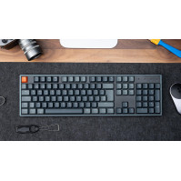 Mechanická klávesnice Keychron K10 se 104 klávesami pro Mac Windows, bezdrátový Bluetooth/RGB kabel s hliníkovým rámem G