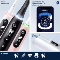 Elektrický zubní kartáček Oral-B iO 6N, černý, Bluetooth, 2 kartáčky, 1 cestovni pouzdro