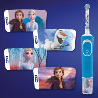 Oral-B Kids Frozen Special Edition Elektrische Zahnbürste für Kinder ab 3 Jahren, extra weiche Borsten, 2 Modi inkl. Sensitiv, T