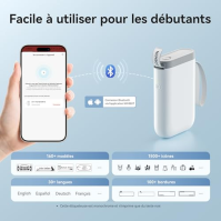 Přenosný štítkovací stroj NIIMBOT, D11 bezdrátová tepelná tiskárna štítků Bluetooth s 1 rolí papíru na štítky kompatibilní s iOS