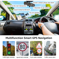 SAT NAV, TOUTBIEN GPS Navigation for Car Truck Motorhome 2.5D Touchscreen 7inch 2023 UK Europe Maps Pre-Installed with Lifetime