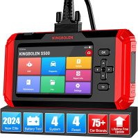 KINGBOLEN S500 OBD2 diagnostický nástroj, automobilová čtečka chybových kódů pro motor/převodovku/ABS/SRS, diagnostický