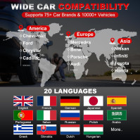 KINGBOLEN S500 OBD2 diagnostický nástroj, automobilová čtečka chybových kódů pro motor/převodovku/ABS/SRS, diagnostický