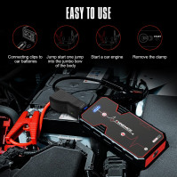 FNNEMGE Car Jump Starter 3000A Peak 21800mAh 12V Super Safe Car Battery Booster (do 8.0L Gas nebo 6.5L Diesel Engine), U