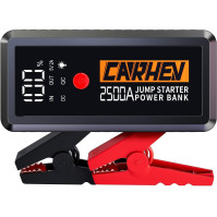 CARHEV startovací powerbanka, 2500A špičkový proud 21800mAh startovací powerbanka do auta (do 8.0L benzínového a 8.0L di