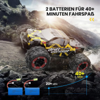 DEERC Brushless RC Cars 60KM/H High Speed Remote Control Car 4WD 1:18 Scale Monster Truck for Kids Adults, All Terrain Off Road