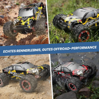 DEERC Brushless RC Cars 60KM/H High Speed Remote Control Car 4WD 1:18 Scale Monster Truck for Kids Adults, All Terrain Off Road