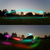 Kimimara LED Flying Disc - Auto Light Up 175g Professional frisbee Vodotěsný disk Nabíjecí pro dospělé, děti, teenagery, trávník