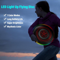 Kimimara LED Flying Disc - Auto Light Up 175g Professional frisbee Vodotěsný disk Nabíjecí pro dospělé, děti, teenagery, trávník