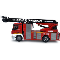 Amewi 22502 Mercedes-Benz Hasičské stříkačkové vozidlo 1:18, RTR, licencované vozidlo, červená/bílá